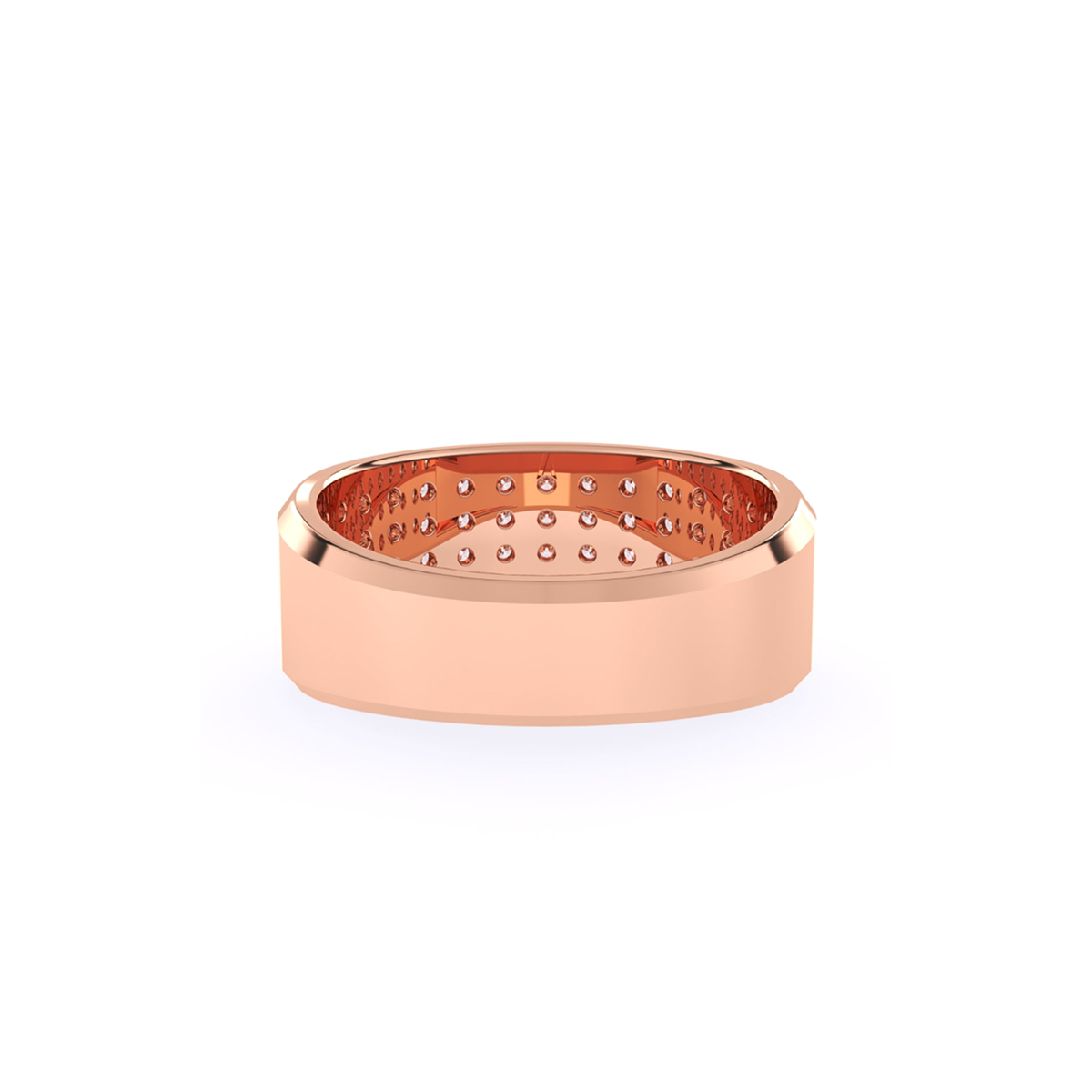 Elegant Channel Set Round Diamond Wedding Band